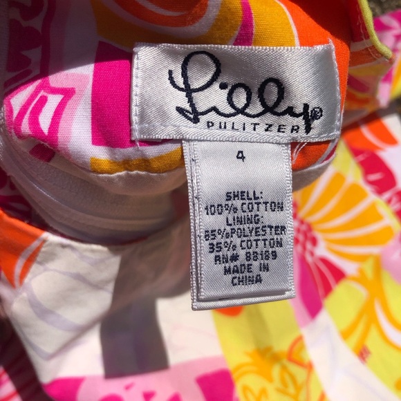 Lilly Pulitzer Y2K Multicolor Patchwork “King’s Court Patch” Floral Skirt size 4 - Picture 5 of 5